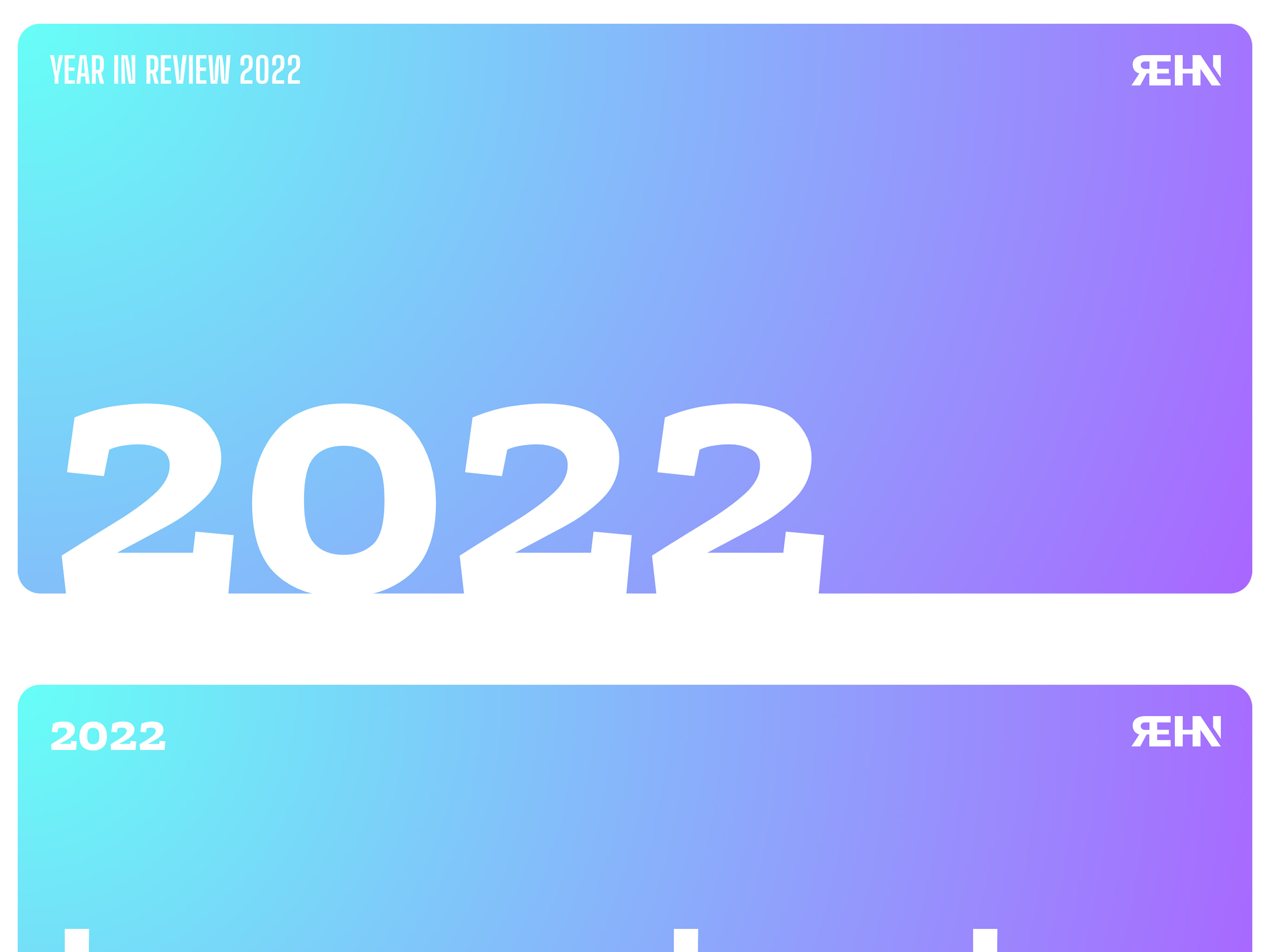 2022 header within a full height card with numbering