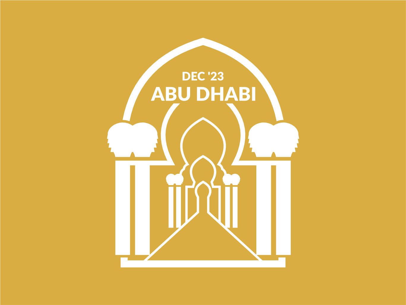 Passport style stamp for Abu Dhabi
